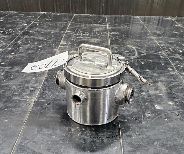 Used USED 2" ERIEZ MAGNETICS MAGNET TRAP, JACKETED, SANITARY