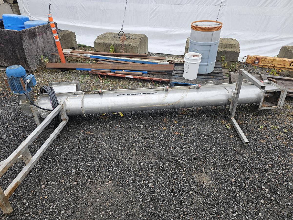 Used Used Law Marot Milpro screw conveyor, 10'' Wide x 144'' Long