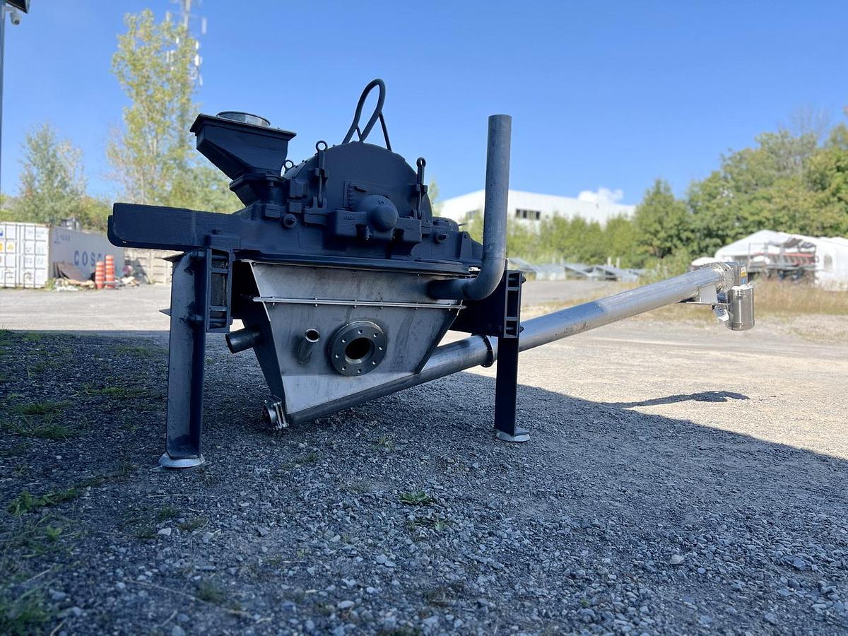 Used Used Mikro Pulverizer Hammermill, Swinging Hammers, 60 HP , With Screw Conveyor