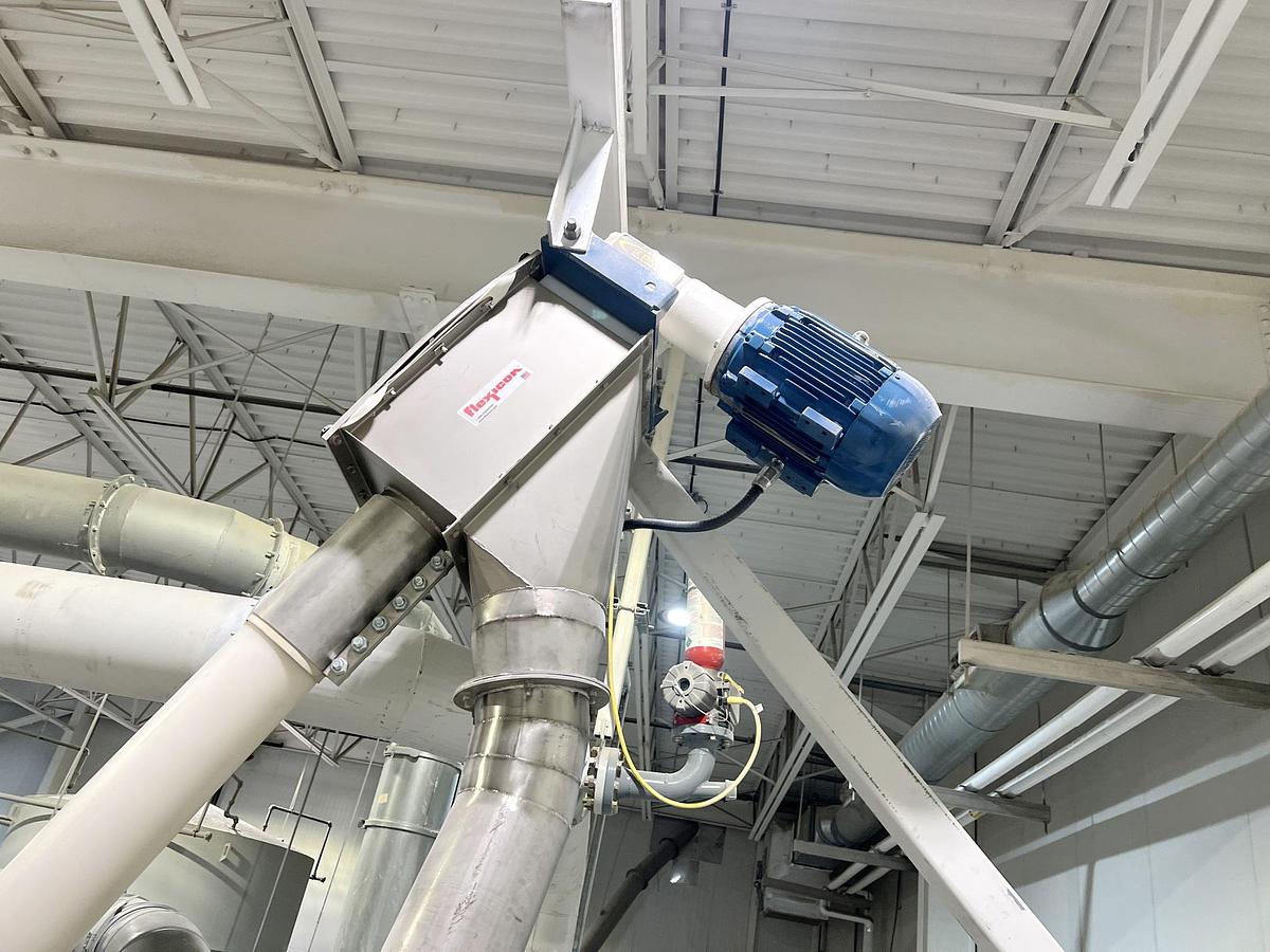 Used Used Flexicon Screw Conveyor & Stainless Steel Hopper