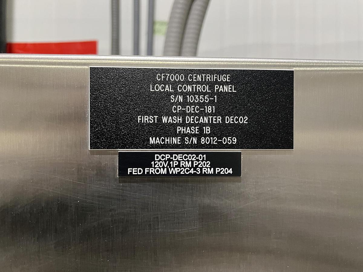 Used Used GEA Westfalia Decanter Centrifuge, Model Protein Master CF 7000