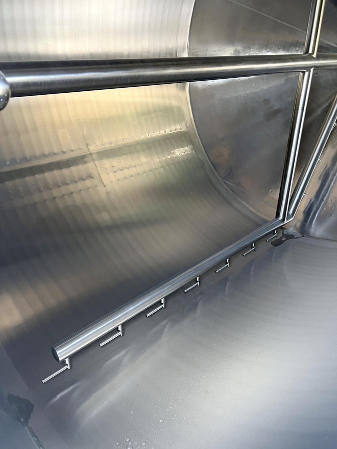 Used Unused 2500 Gallon Jacketed Tank, 316L Stainless Steel, With Scrape Agitation