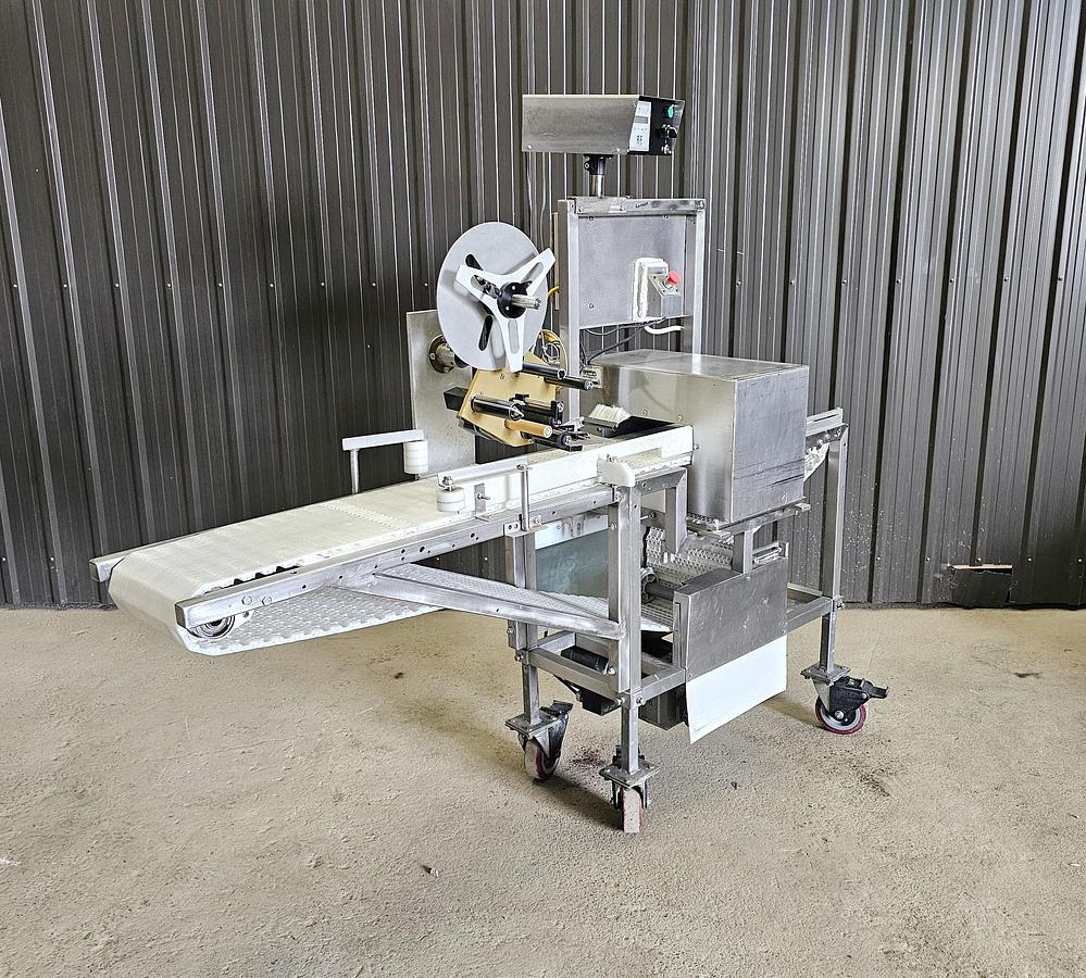 Used Used Fortress Phantom Metal Detector with Belt Conveyor and label applicator