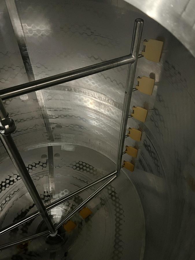 Used Used 1600 Gallon Jacketed Tank, Stainless Steel, With Scrape Agitation & Twin Screw Pump