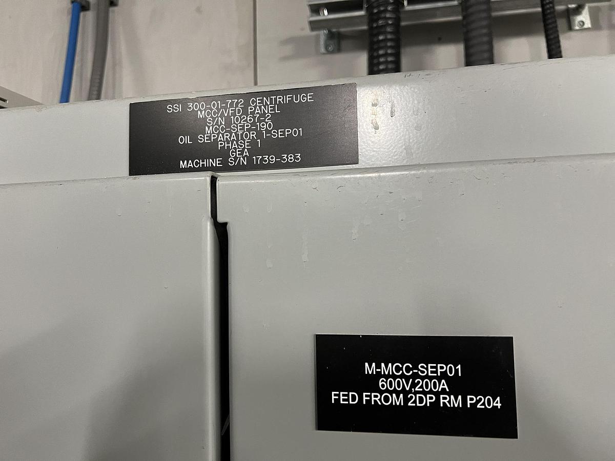 Used Used GEA Westfalia Disc Stack Centrifuge, Model SSI-300-06-772