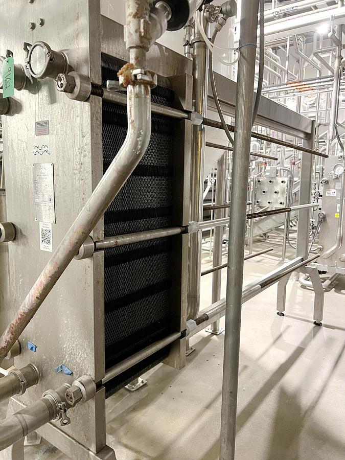 Used Used Alfa Laval Plate Heat Exchanger, Model Front8-FRD, 1002.1 Sq.ft