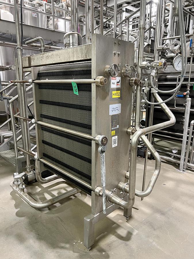 Used Used Alfa Laval Plate Heat Exchanger, Model Front8-FRD, 846.7 Sq.ft
