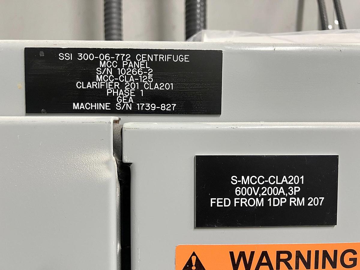 Used Used GEA Westfalia Disc Stack Centrifuge, Model SSI-300-06-772