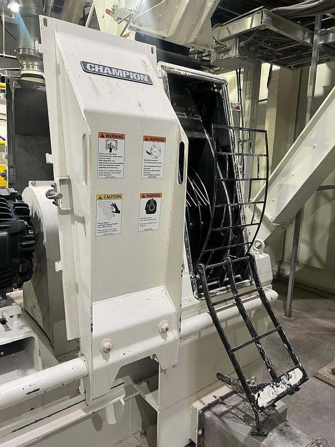 Used Used CPM Roskamp Champion 125 HP Hammermill, With Rotary Feeder