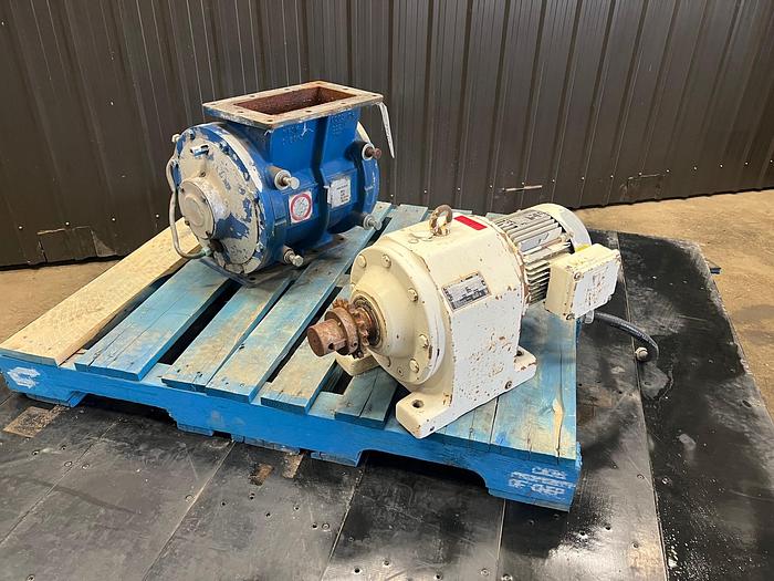 Used USED ROTARY AIR LOCK VALVE, SIZE: 5" X 10", CARBON STEEL