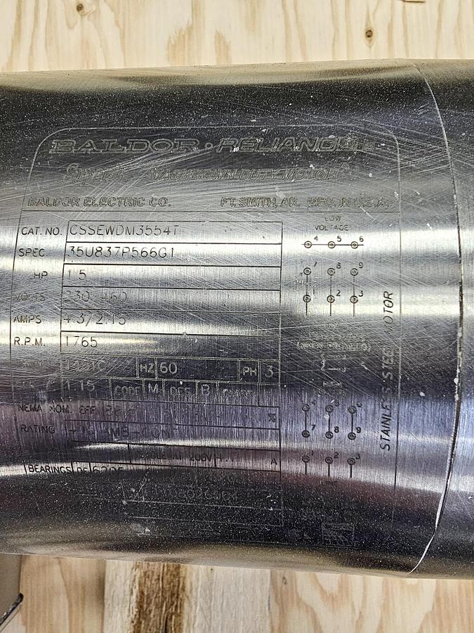 Used Used Fristam Centrifugal Pump, 2" X 1.5", 1.5 HP