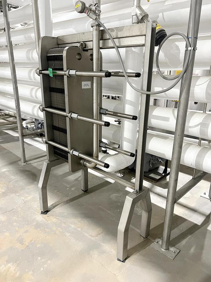 Used Used Alfa Laval Plate Heat Exchanger, Model Front6-FRD, 128.1 Sq.ft