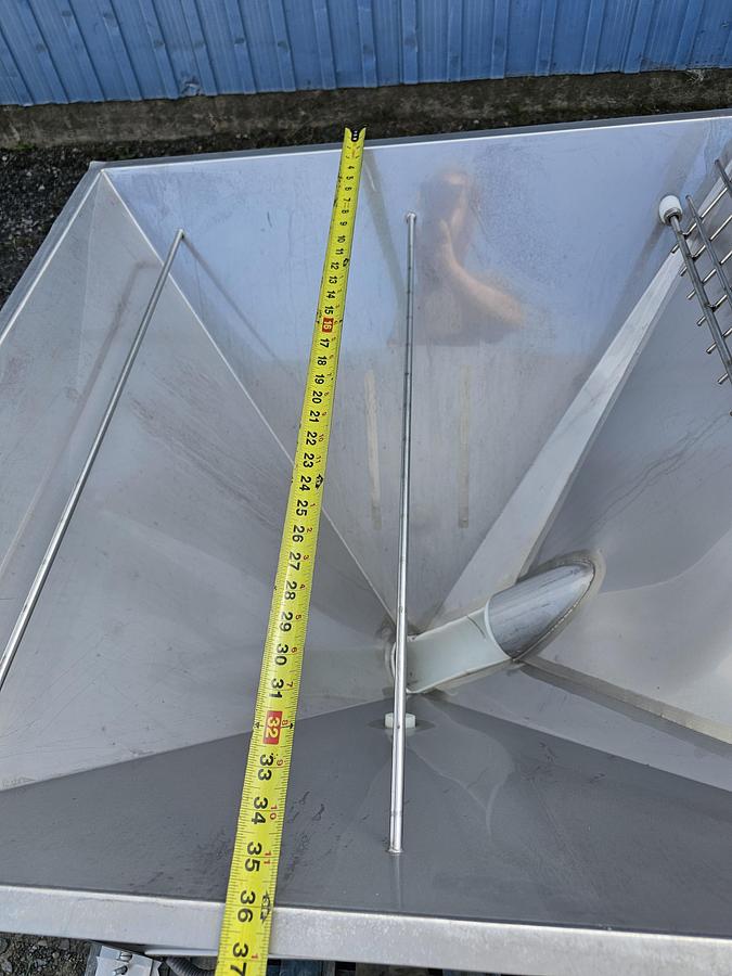 Used Harry Davis NY - Lot 140A - Hopper + Lot 140B - Auger Elevator with Motor (inventoried together)