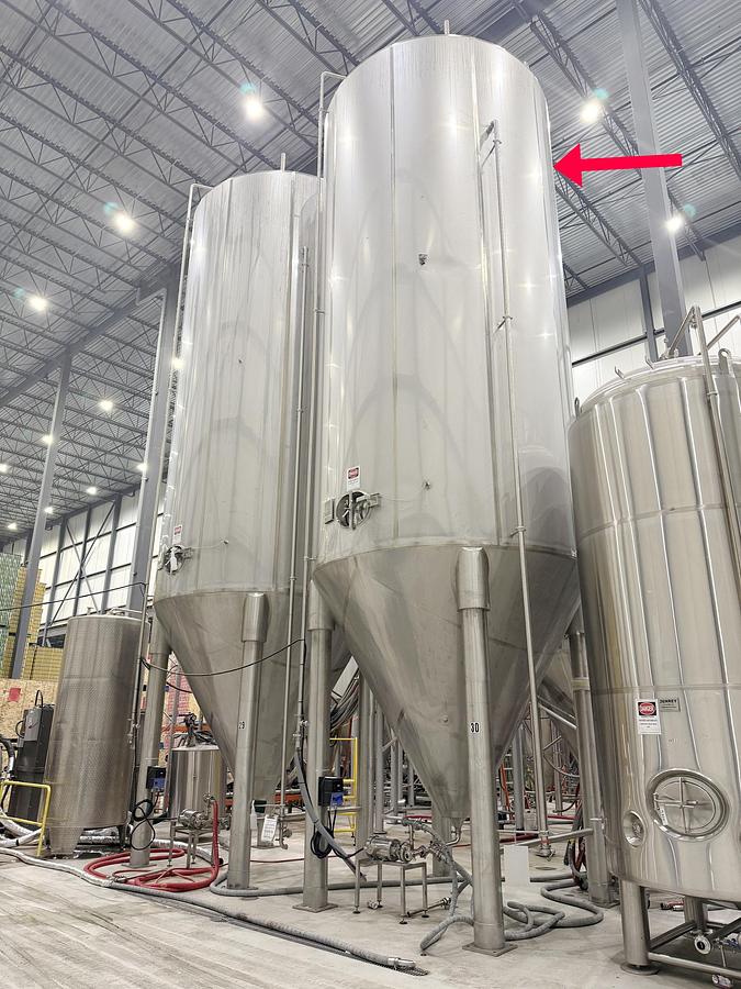 Used Used 18,492 Gallon Jacketed Tank (Reactor), 304 Stainless Steel