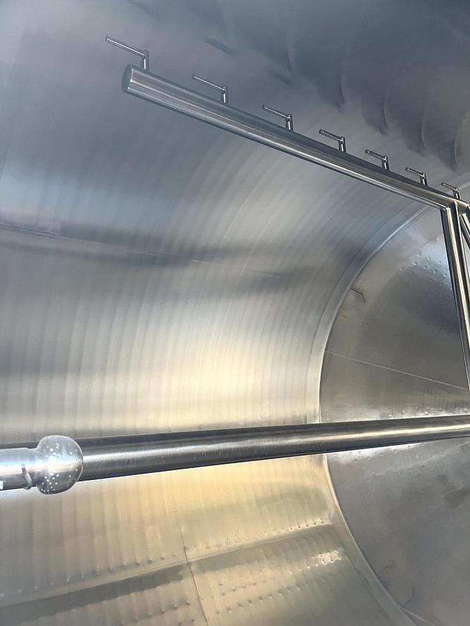 Used Unused 2500 Gallon Jacketed Tank, 316L Stainless Steel, With Scrape Agitation