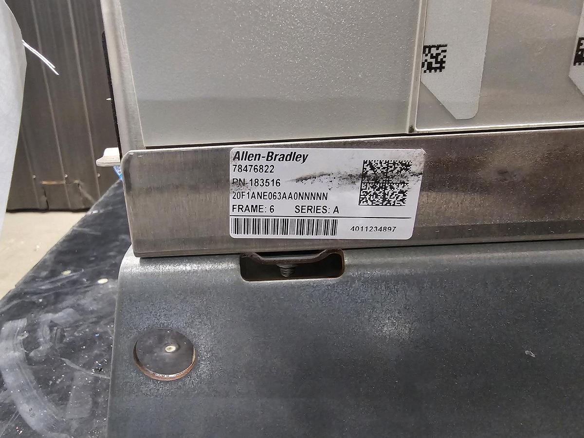 Used Used Allen-Bradley Variable Frequency Drive, Model 20F1ANE063 AA0NNNNN, 60 HP, 600V - Quantity Available : 3
