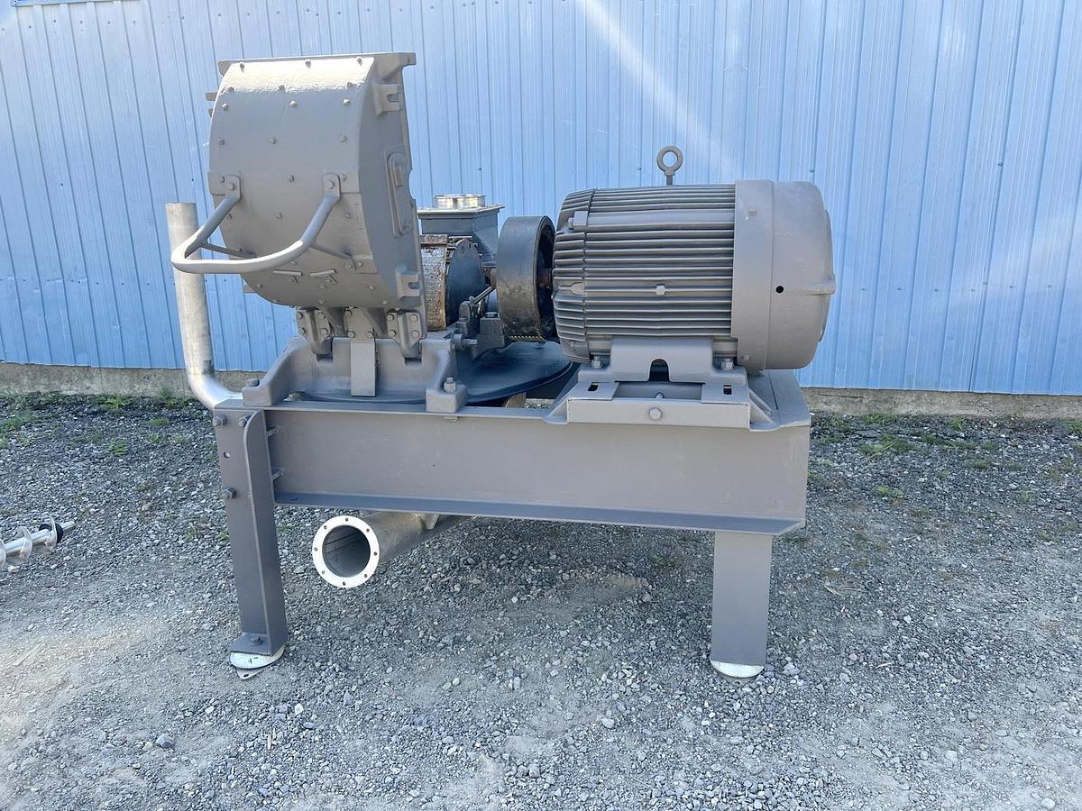 Used Used Mikro Pulverizer Hammermill, Swinging Hammers, 60 HP , With Screw Conveyor