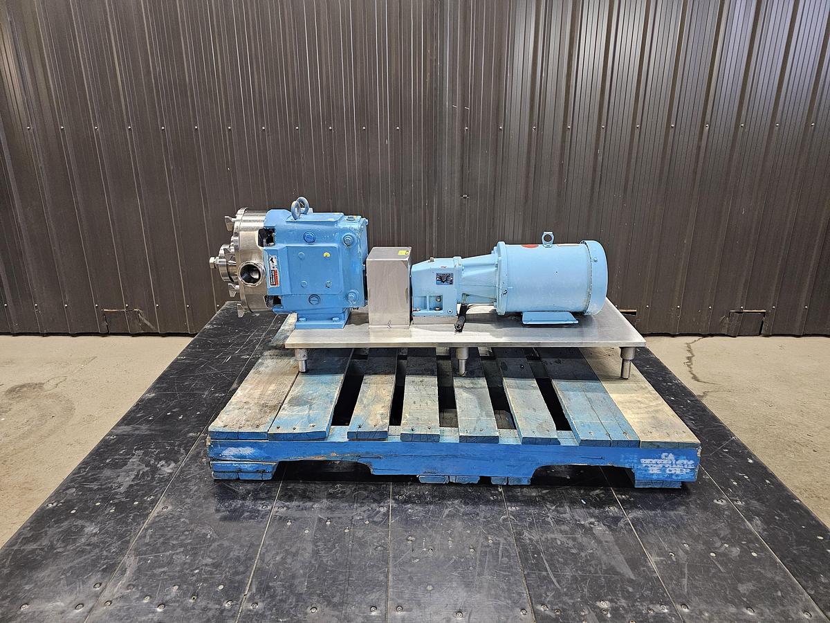 Used Used Waukesha Rotary Lobe Pump, Model 60, 3 HP