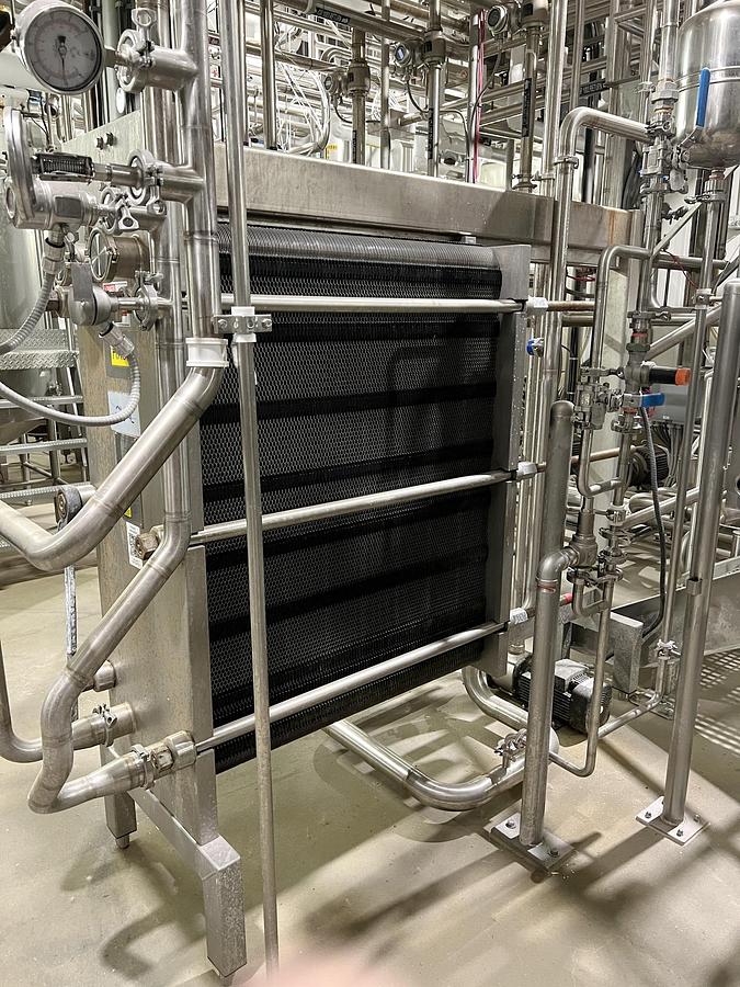 Used Used Alfa Laval Plate Heat Exchanger, Model Front8-FRD, 846.7 Sq.ft