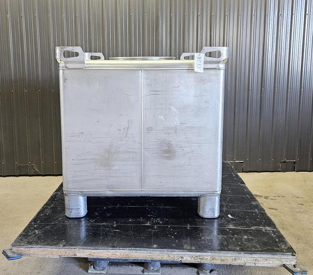 Used Used 350 Gallon IBC Tank (Tote), 304 Stainless Steel