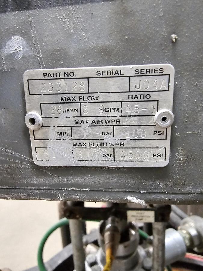 Used SCRAP THIS - graco premier air powered drum unloading system lot 90