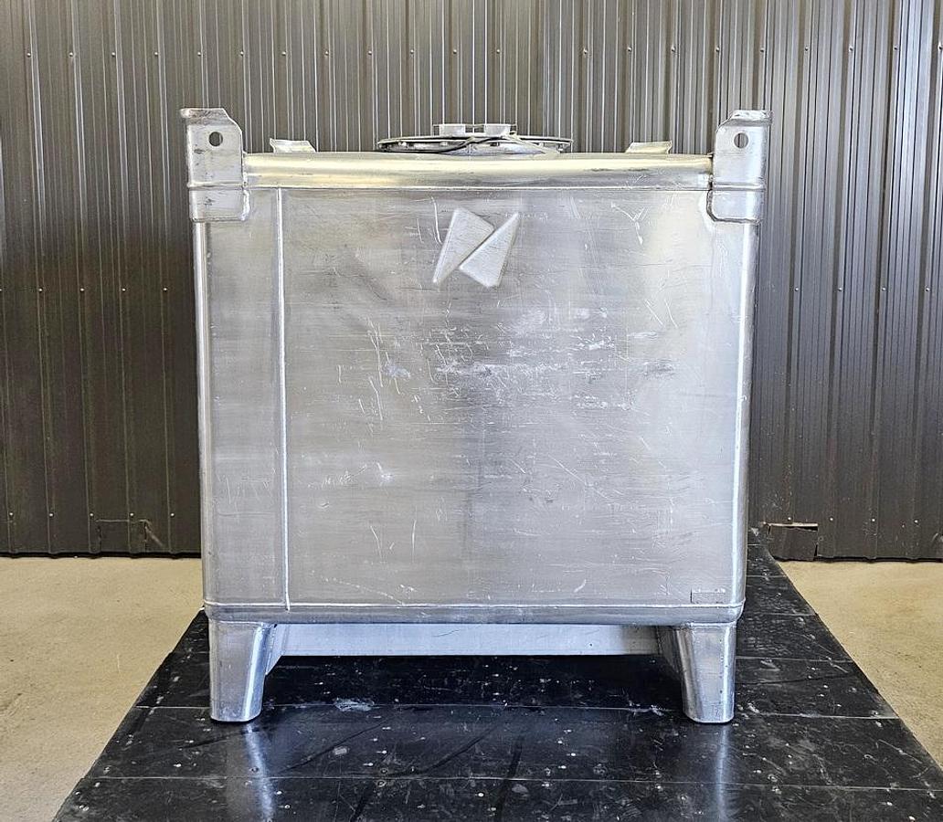 Used Used 350 Gallon IBC Tank (Tote), 304 Stainless Steel