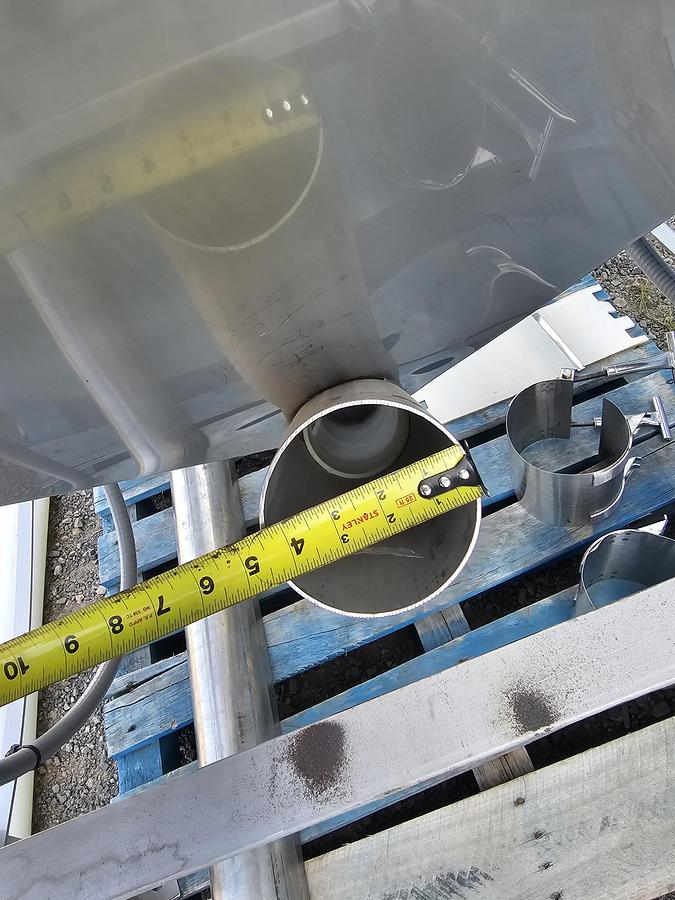 Used Harry Davis NY - Lot 140A - Hopper + Lot 140B - Auger Elevator with Motor (inventoried together)