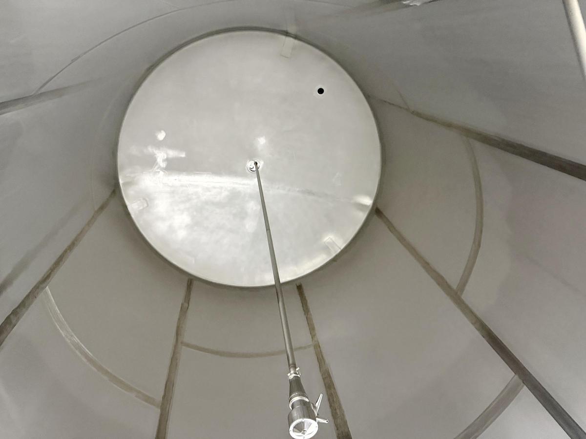 Used Used 13,208 Gallon Tank, 304 Stainless Steel, With Heat Exchanger & Pump