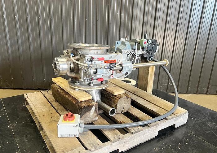 Used USED ROTARY AIR LOCK VALVE, SIZE: 8" X 8", STAINLESS STEEL, CLEAN-IN-PLACE