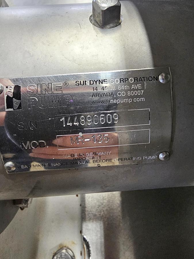 Used Used Sine Lobe Pump, Model 135, with Scale