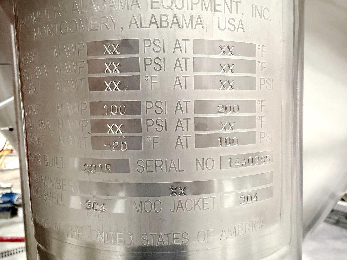 Used Used 6000 Gallon Feldmeier Jacketed Tank (Reactor), 304 Stainless Steel