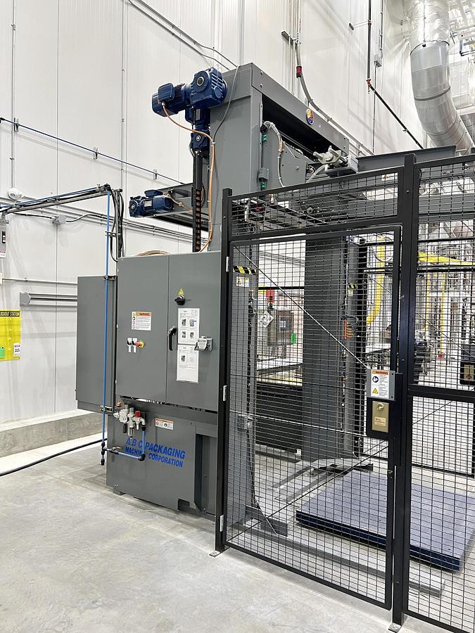 Used Used ABC Machinery Semi-Automatic Bag Palletizer, with Conveyors & Floor Scale