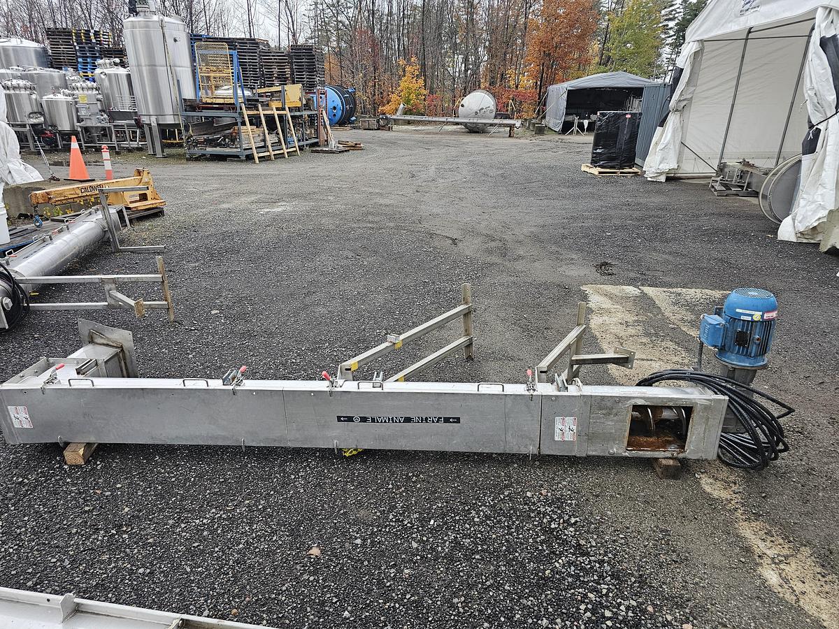 Used Used Law Marot Milpro screw conveyor, 10'' Wide x 144'' Long