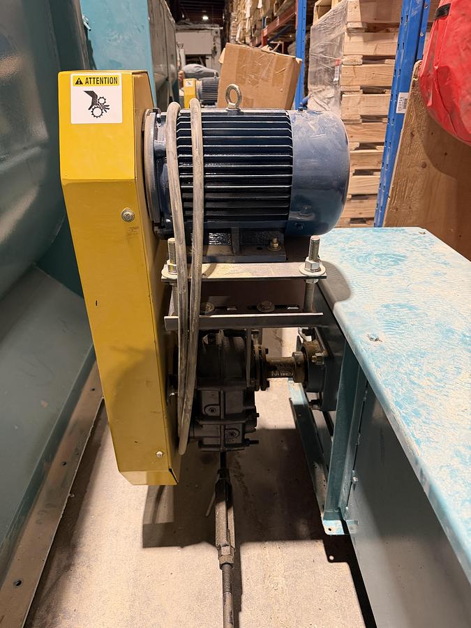 Used Used AFS Ribbon/Paddle Blender, 100 Cubic Feet, With Infeed & Outfeed Drag Conveyors