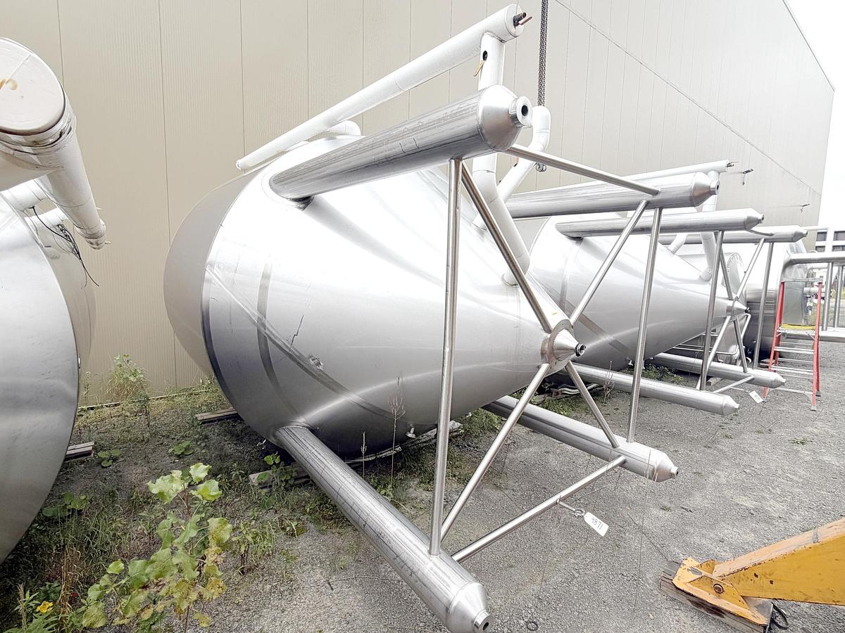 Used Used 5000 Gallon Jacketed Tank, 304 Stainless Steel