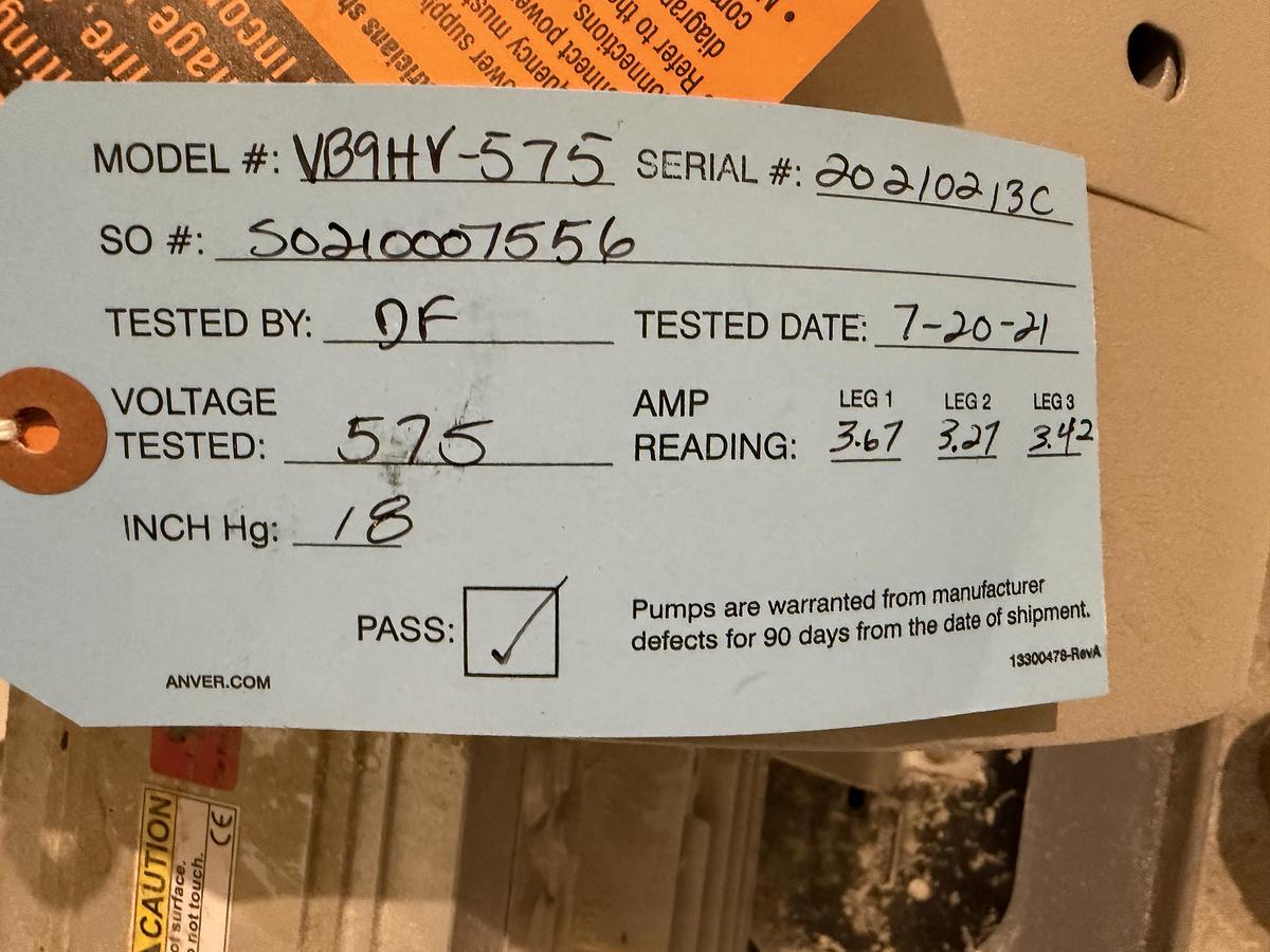 Used Used Acculift Free Standing Jib Crane with Vacuum Tube Lift System for 70 Lbs. Paper Type Bags