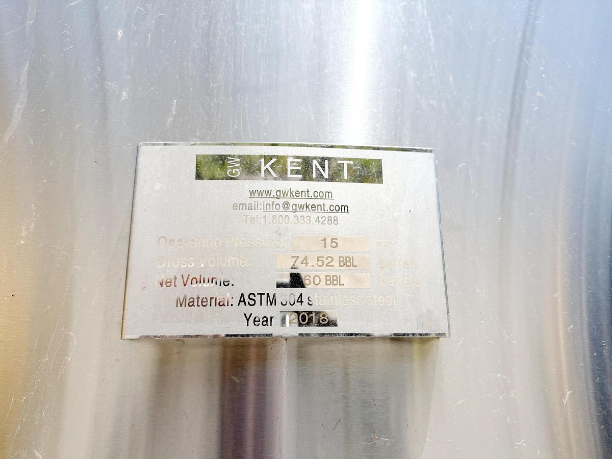 Used Used 2290 Gallon Jacketed Tank, 304 Stainless Steel