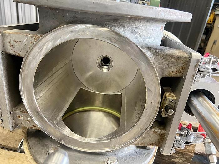 Used USED ROTARY AIR LOCK VALVE, SIZE: 8" X 8", STAINLESS STEEL, CLEAN-IN-PLACE