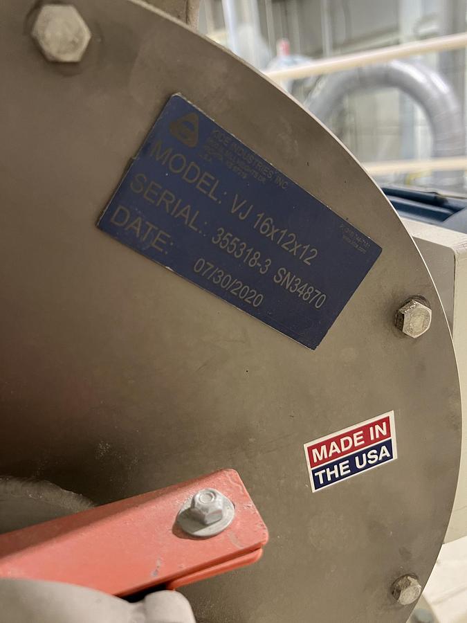 Used Used Kice Venturi Jet Filter, With Rotary Airlock, Cyclone & Fan