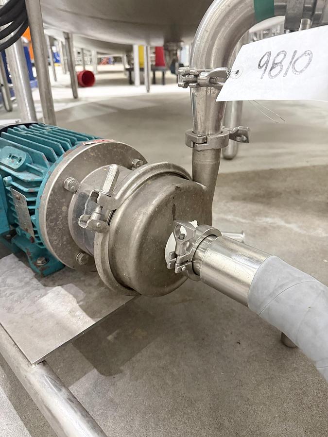 Used Used Inoxpa Centrifugal Pump, 2" X 1.5", 5 HP, with VFD