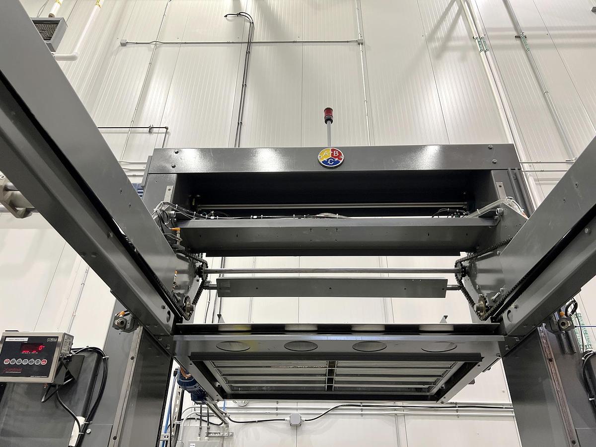 Used Used ABC Machinery Semi-Automatic Bag Palletizer, with Conveyors & Floor Scale