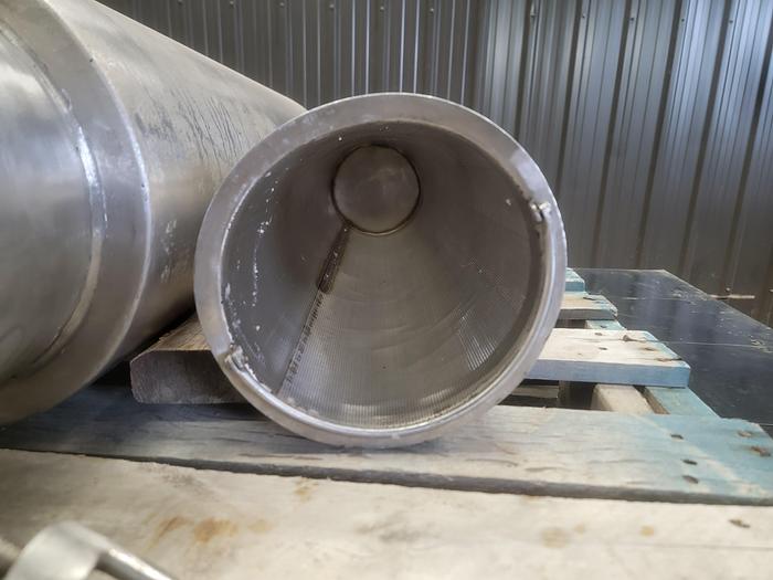 Used USED FILTER, BASKET TYPE, 2" INLET/OUTLET, STAINLESS STEEL, JACKETED