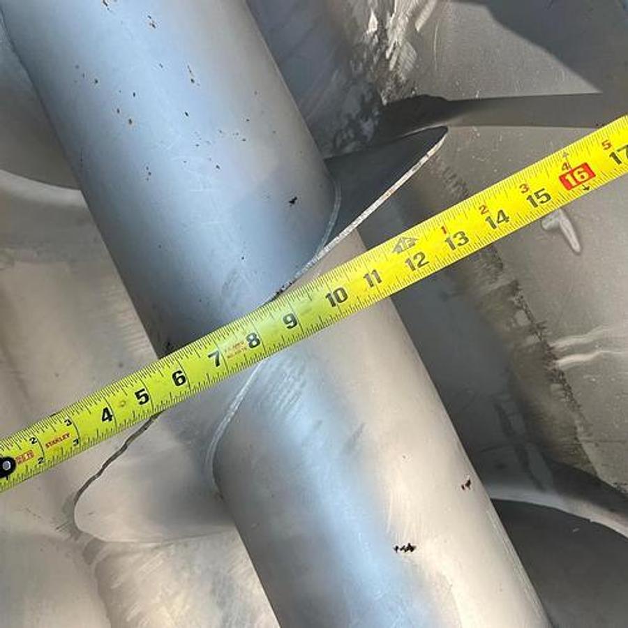 Used Used Screw Conveyor, 18'' Diameter x 204'' Long, Stainless Steel