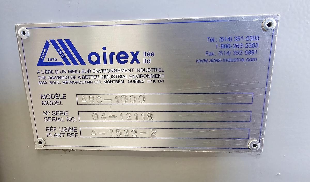 Used Used Airex Dust Collector, With 3 HP Fan