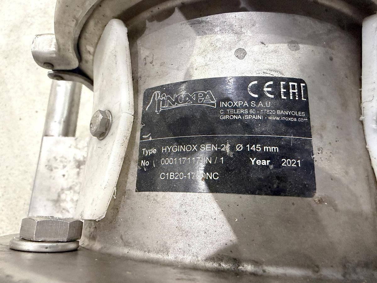 Used Used Inoxpa Centrifugal Pump, 2" X 1.5", 5 HP, with VFD