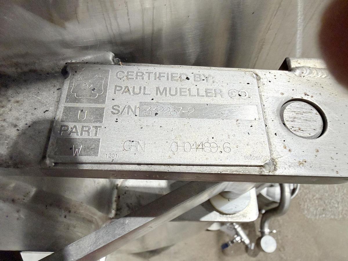 Used Used 3600 Gallon Jacketed Tank (Reactor), 304 Stainless Steel