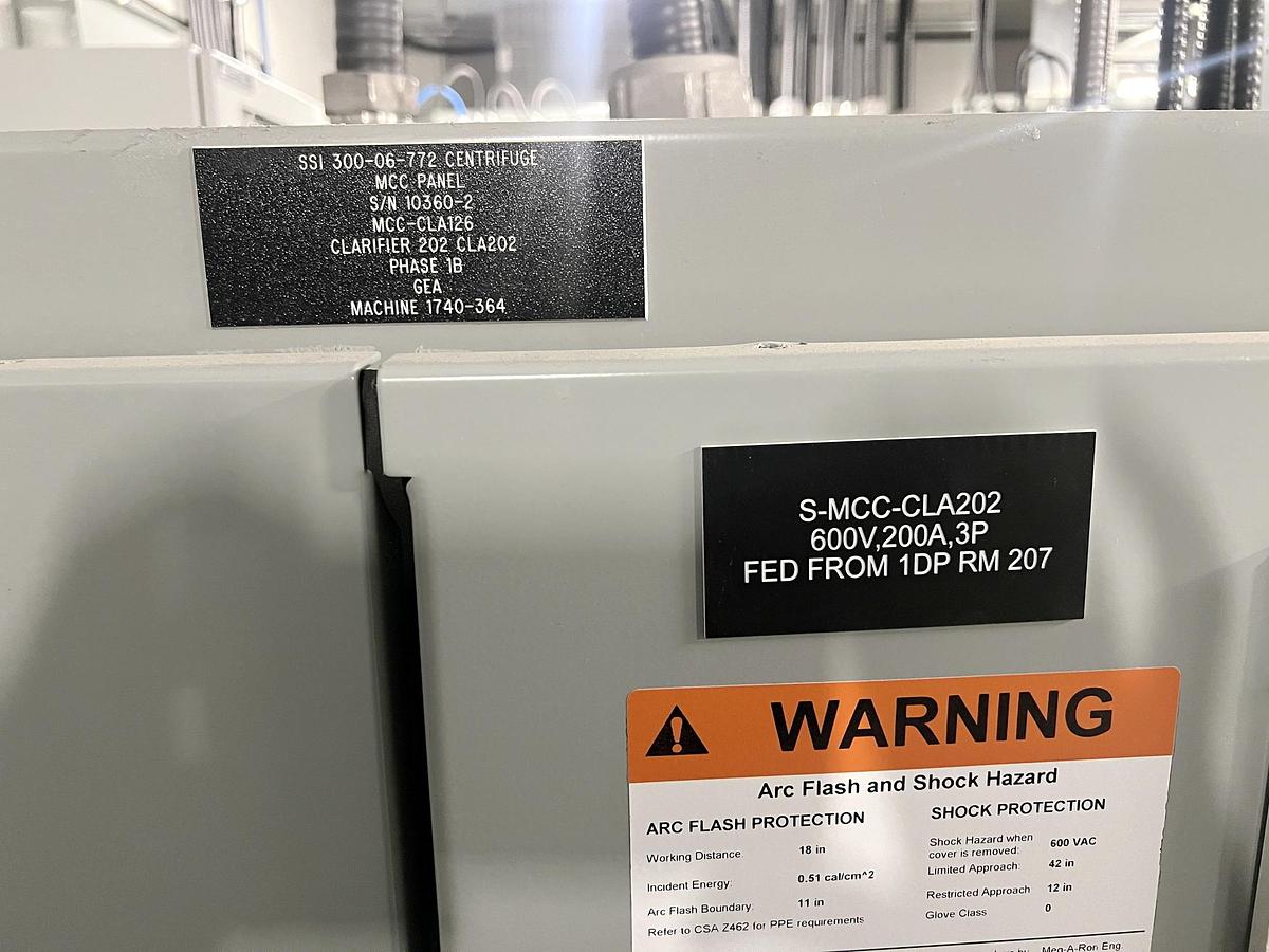 Used Used GEA Westfalia Disc Stack Centrifuge, Model SSI-300-06-772