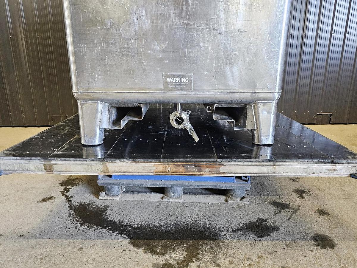 Used Used 350 Gallon IBC Tank (Tote), 304 Stainless Steel
