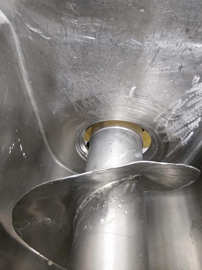 Used Used Rietz Screw Conveyor, 8.5” diameter x 132” long, 304 Stainless Steel