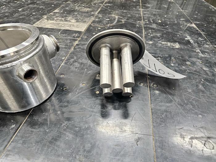 Used USED 2" ERIEZ MAGNETICS MAGNET TRAP, JACKETED, SANITARY